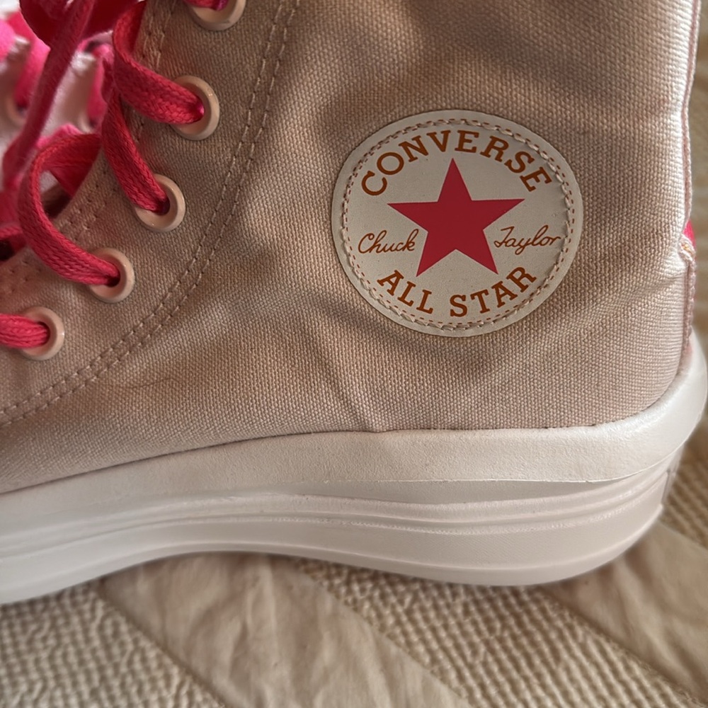 Converse Women's Pink High-Top Sneakers - Picture 2 of 3